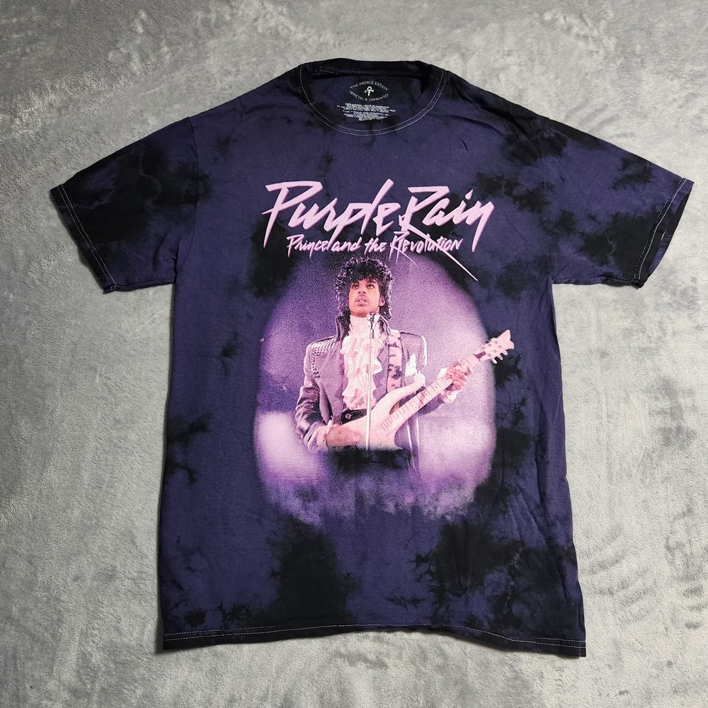 Purple Rain Prince Tshirt S Small Black Tie Dye Official Estate Approved Shirt